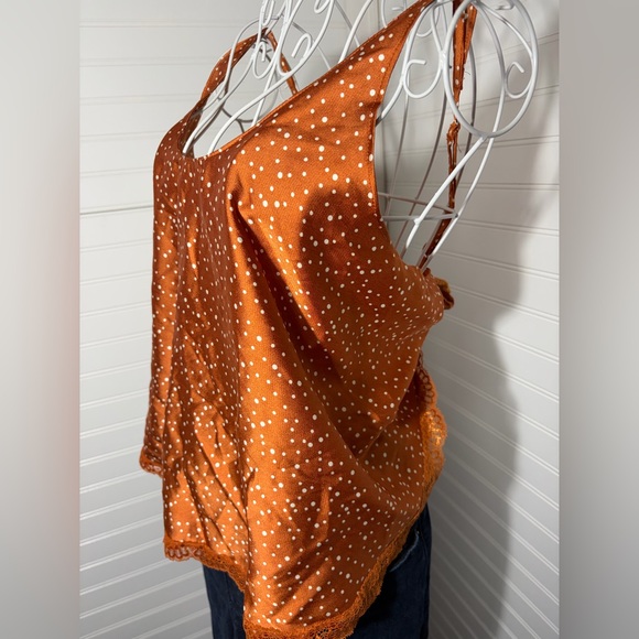 Rust Polka Dot Women's Top - Picture 5 of 6